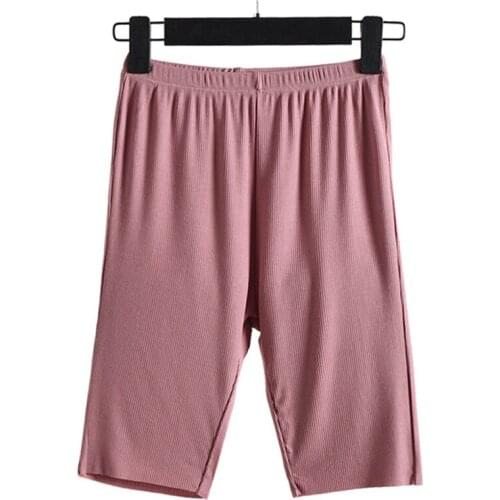 Womens thin Modal wild plus fat increase safety pants shorts anti-glare casual loose shorts шорты для сна pink new arrival