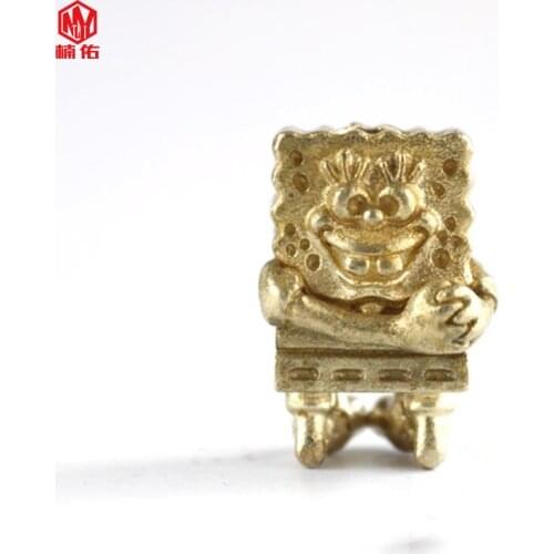 1PCS New Yellow Square DIY Knife Bead Pendant For Men And Women Brass Paracord Car Keychain Pendant Survival Parachute Bead