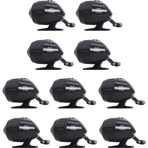 10 Pcs Stainless Steel Spincast Fishing Reel 10LB/85YDS Gear for Hunting Fishing