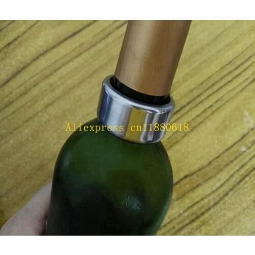 100pcs/lot DHL Fedex shipping Newest Round Stainless Steel Wine Beer Bottle Collar Drip Stop Ring Silver