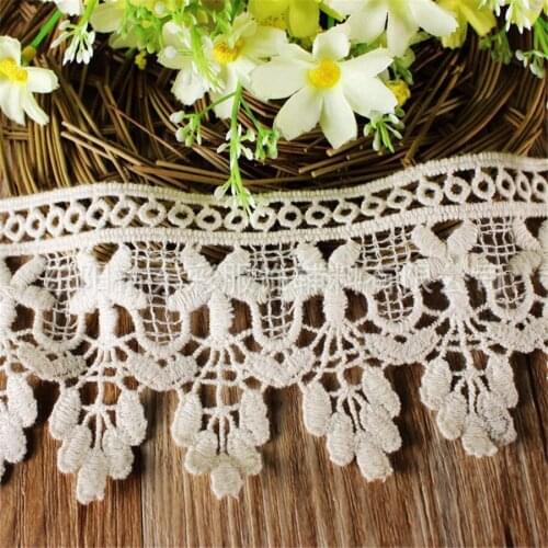 15yards*8cm Embroidery Lace Ribbon White Lace Fabric DIY Sewing Handmade Wedding Supplies Clothes Fashion Accessories