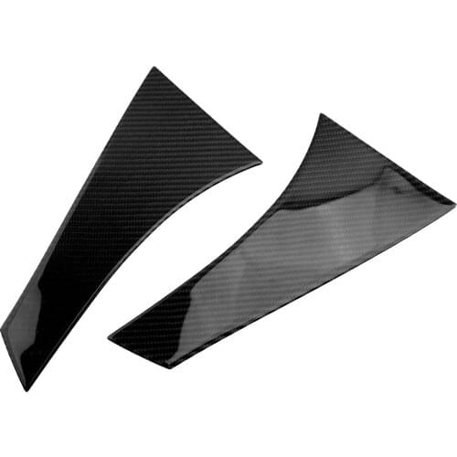 2Pcs Car Rear Window Spoiler Side Wing Cover Trim Carbon Fiber Fit for Mercedes-Benz GLA X156 2013 2014 2015 2016 2017 2018