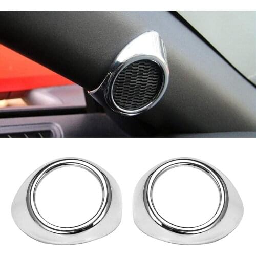 ABS Car Interior a Pillar Door Audio Stereo Speaker Decoration Cover Trim for Ford Mustang 2015