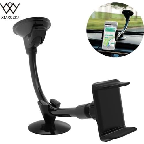 XMXCZKJ Car Phone Mount Holder Clamps Long Arm Universal Windshield Dashboard Cell Phone Holder for iPhone X 8 7 Plus 6 6s Plus