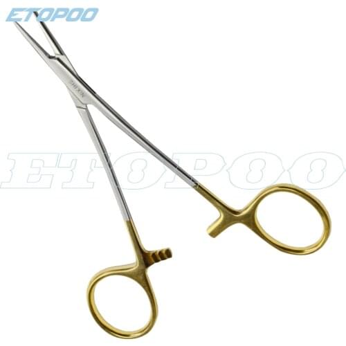 12.5cm 14cm 16cm Gold Handle Needle Holder Clamp Double Eyelids Embedding Surgical Tools Cosmetic Shaping Ophthalmic Instrument