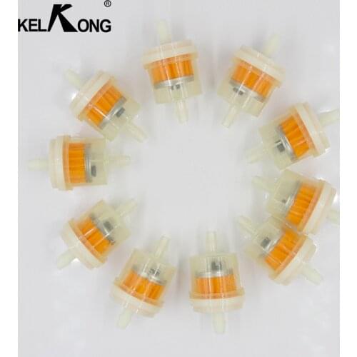 KELKONG New 10Pcs 4/25'' 4mm Hose Motorcycle Scooter Gasoline Filter Clear Inline Gas Fuel For Briggs Sratton 493629 691035 etc