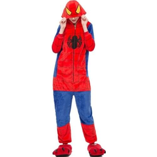 Kigurumi Spider Totoro Dragon Costume Pajama Adult Animal Anime Onesie Women Hooded Kegurumi Unicorn Sleepwear Flannel Pijamas