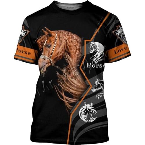 3D Print Summer Fashion Animal Love Horse Art Colorful Men/Women Leisure O-Neck T-shirt / Beach Shorts / Tanks / Oversized S-211