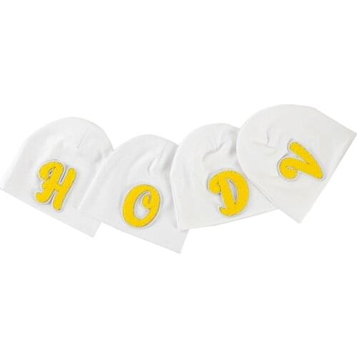 Lovely Baby Cotton Beanie Hats 2021 Fashion Letter Embroidery Pattern Soft Warm Beanies&Skullies Caps Boys Girls Bucket Bonnet