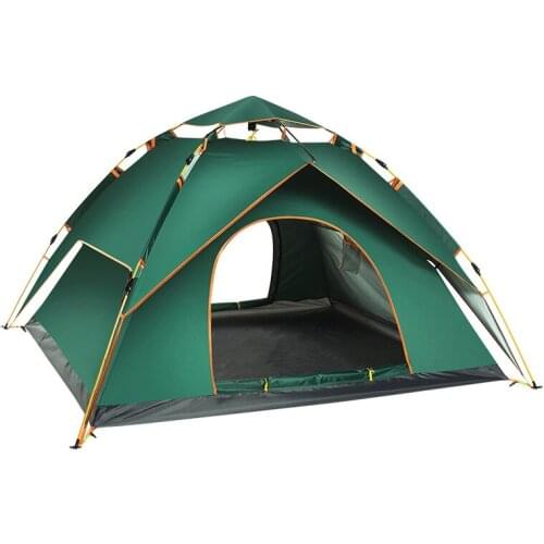 Hydraulic Spring Fully Automatic Quick Opening Tent Outdoor Camping For 3-4 People Thickened Rainproof Mountaineering Fishing