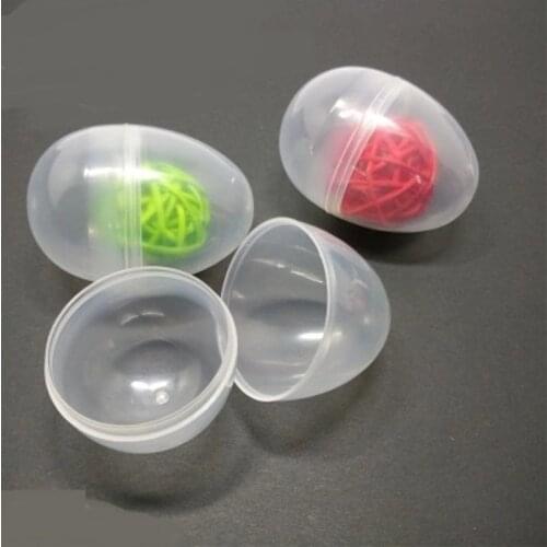 30pcs Empty Egg shaped transparent box Easter egg holder plastic candy box for Party decoration Gift box