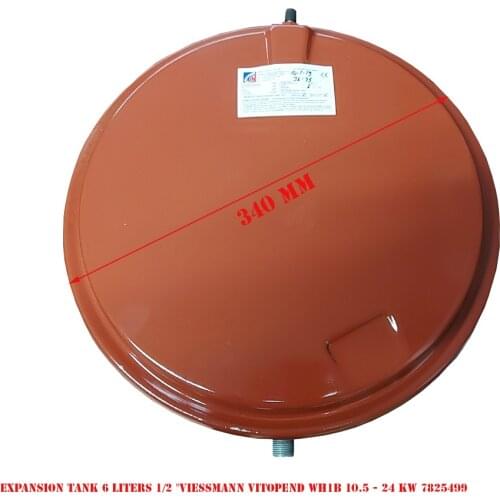Expansion tank 6 liters 1/2 "Viessmann Vitopend WH1B 10.5 - 24 kW 7825499 - 2 piece