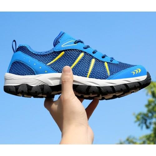 Plus Size 39-48 Fashion Air Mesh Men hiking shoes Breathable Rubber waterproof shoes hiking shoes men trail shoes climbing shoes