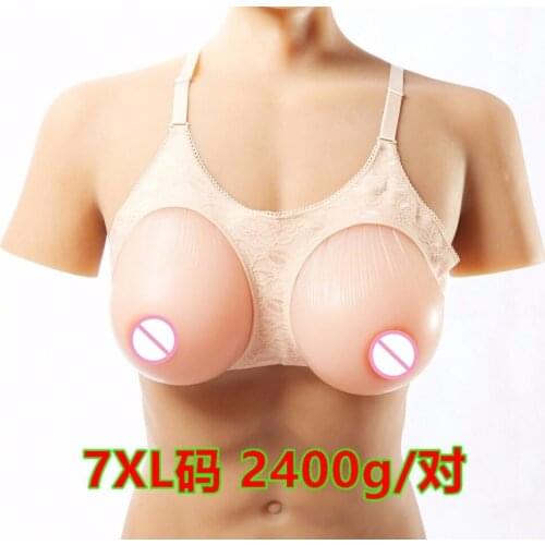 Silicone Fake False Breast crossdresser silicone breast form silicone breast chest prosthesis 2400g G/I/HH/I /J Free shipping