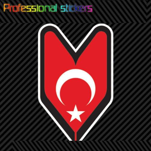 Turkish Driver Badge Sticker Die Cut Decal Wakaba Leaf Soshinoya Turkey Crescent Stickers for Motos, Cars, Laptops, Phone