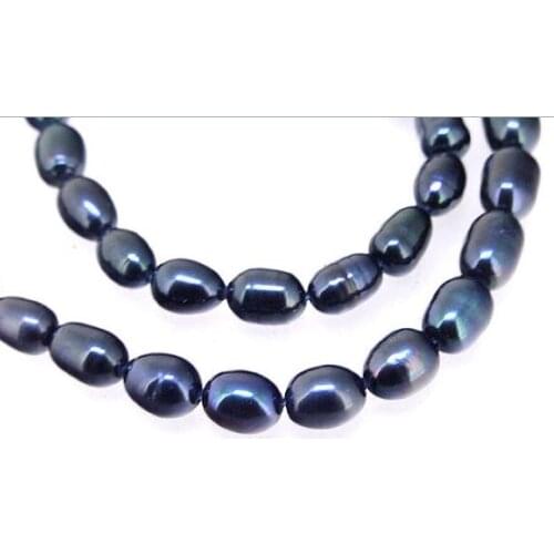 Unique Pearls jewellery Store,Black Freshwater Cultured Pearl Loose Beads,5-6mm Rice Real Pearl Jewelry,LC3-106