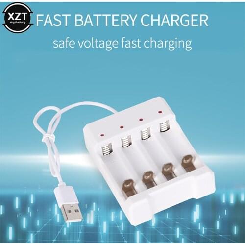 Universal USB Output 4 Slot Battery Charger Adapter For AA / AAA Battery Rechargeable Quick Charge Battery Charging Tools