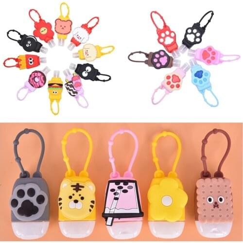 Funny Cute Silicone Mini Hand Sanitizer Holder Travel Portable Safe Gel Holder Hangable Liquid Soap Dispenser Containers