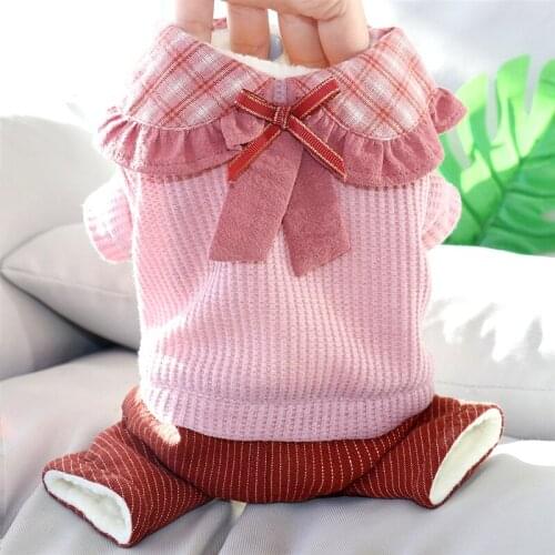 Winter Pet Clothing Small Dog Costume Jumpsuit Coat Outfit Garment Thicken Warm Dog Clothes Yorkshire Poodle Pomeranian Apparel