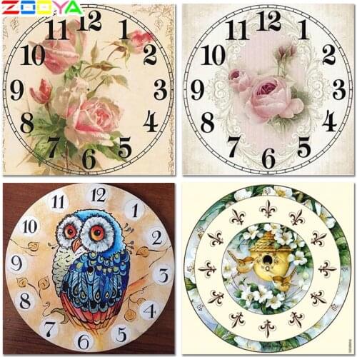 ZOOYA DIY Diamond Painting Diamond Embroidery Diamond Mosaic The Clock Has ALace Pattern Beautiful Paris Home Decorative RF075