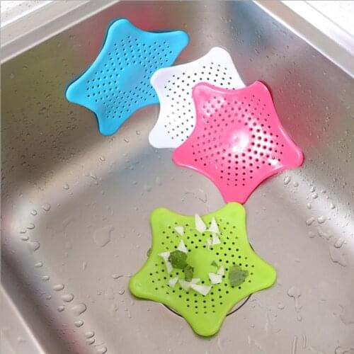 2018 1Pc Colorful Silicone Kitchen Sink Filter Sewer Drain Shower Drain Hair Colanders Strainer Filter Bathroom Floor Drain