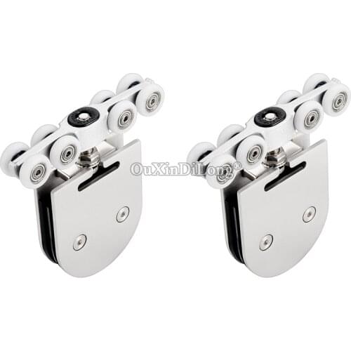 1PCS Stainless Steel Glass Door Hanging Wheels Load Bearing 120KG Sliding Door Pulley Door Roller Hanging Track Pulley GF561