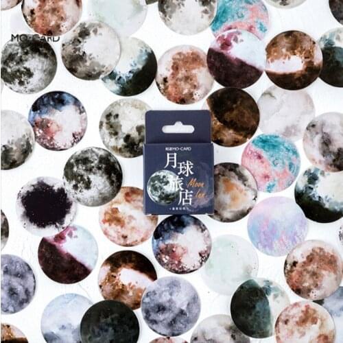 20box/lot wholesale Moon Inn Sticker Planet Universe space Decoration Diy Ablum 920pcs dateDiary Scrapbooking Label Sticker