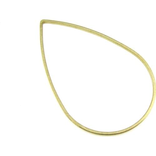 Brass earring charm Brass drop pendant 47x30x1mm Tear drop frame findings -20pcs R1502