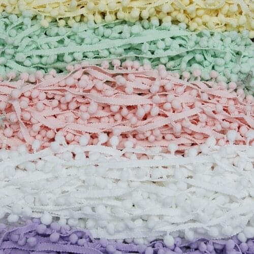 20 yards/lot) 10mm Cotton Ball Lace Garment Trim DIY Sewing Handmade Craft Materials