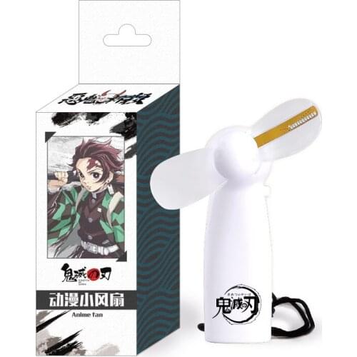 Anime: Mini Fan The Untamed Demon Slayer Colorful Lights Practical Light Luminous Toy Windmill Small Fans