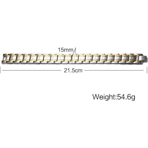 Stainless Steel Healthy Magnet Bracelet Men Jewelry Bio Energy Magnetotherapy Fathers day Gift