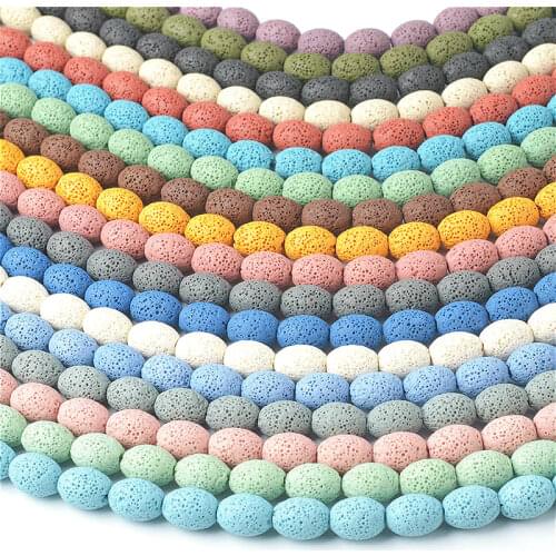 Natural Volcanic Rock Beads Volcanic Stone Handmade Beads Loose Beads Box for DIY Necklace Bracelet Earrings Jewelry Accessories