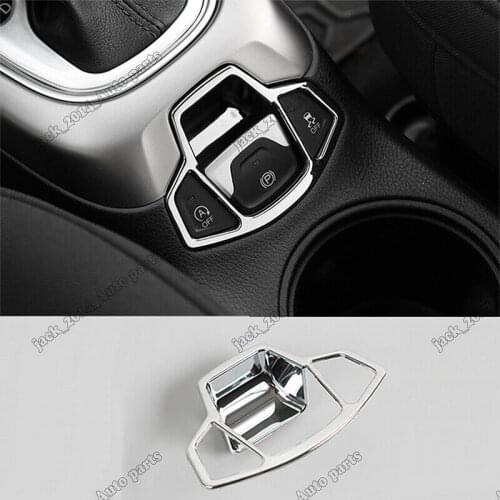 For Jeep Compass 2017-18 ABS chrome Gear Electronic Hand Brake Button Cover Trim