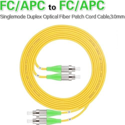 FC /APC to FC/APC 5PCS /lot Singlemode Duplex Optical Fiber Patch Cord Cable,3.0mm,9/125