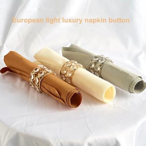 Crystal Napkin Rings Buckles for Wedding Party Special Occasions Candlelit Place Setting Dinner Table Decorative Ornaments