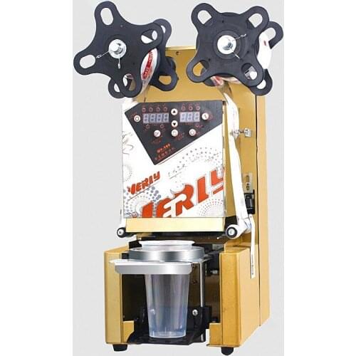 Commercial Cup Sealer Milk Tea Cup Sealing Machine Full Automatic Bubble Tea Machine for PP/PE/Paper Milk Tea Cup Seal WY-980