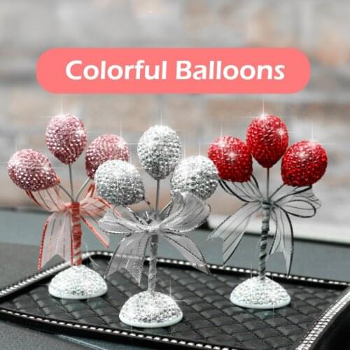 Colorful Diamond Balloons Lovely Cute Car Decoration Interior Car Air Perfume Vehicle Dashboard Ornament Female Girls