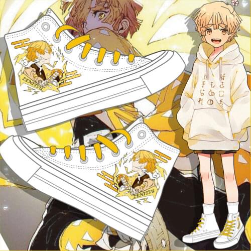 Demon Slayer Men Shoes Tanjirou Sneakers Anime Canvas Shoes For Women Casual Shoes Running Shoes Students Outdoor Anime shoes