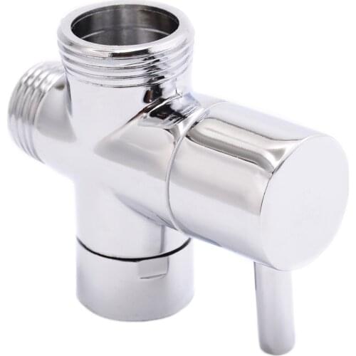 Brass 3-Ways Shower Head T-adapter Diverter Valve Toilet Sprayer Faucet Bathroom Accessory Part