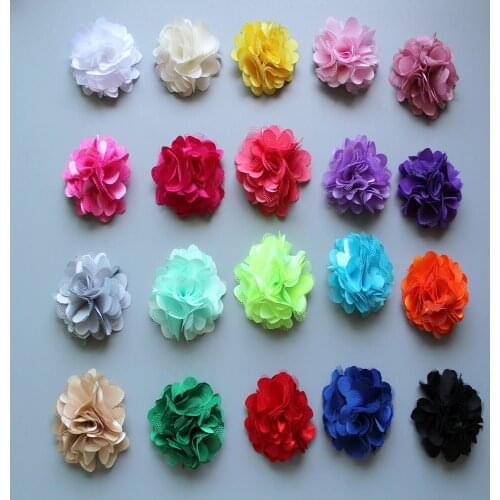 Hot Sale kids girls Lace Satin Fabric Flowers For Hair Band Kids Hair Accessory 70pcs/lot Free Shipping