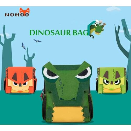 Nohoo School Bag For Boys 3D Dinosaur Kindergarten Children Backpacks PU Waterproof Multifunction 3-15 Years Old Kids Bags 2020