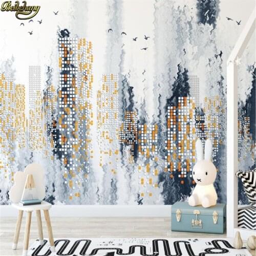 Beibehang custom Modern Abstract City Night Background Wallpaper Living Room TV Sofa Hotel Background Wall Covering Wall paper