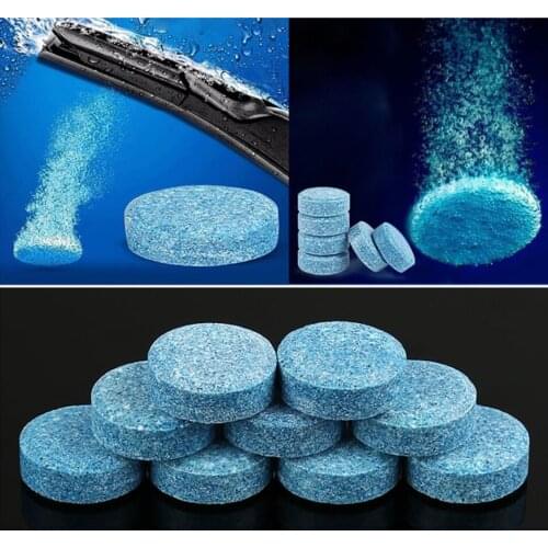 30pcs(1Pc=4L) Car Windshield Wiper Glass Washer Auto Solid Cleaner Compact Effervescent Tablets Window Repair Car Accessories