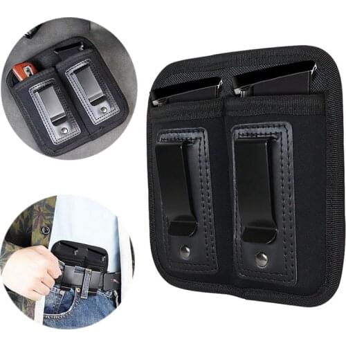 Tactical Gun Magazine Pouch For Glock 17 19 Beretta M9 Sig 9mm Concealed Carry Unversial Pistol Magazine Hunting-Accessories