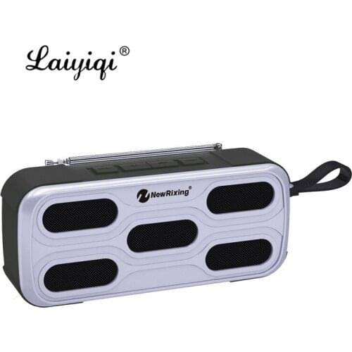 Laiyiqi antenna Radio FM portable leather belt Splashproof waterproof bluetooth speaker BT bass parlante bluetooth alto falante