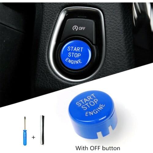 Blue Start Button Cover Interior Parts Stop Switch For BMW F20 F22 F30 F10