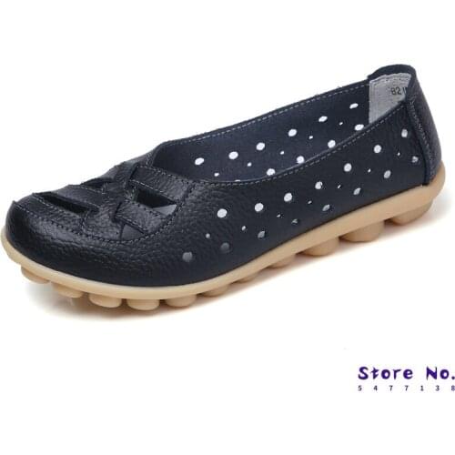 Women Shoes Loafers Women Flats Moccasins Shoes Woman Genuine Leather Shoes Flats Slip On Womens Flat Shoes Zapatos Mujer