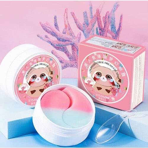 Moisturizing Pink Eye Patch Beauty Eye Mask Diminishes Eye Hydrolyzed Dark Circles Fine Care Reducing Collagen Lines S2R3