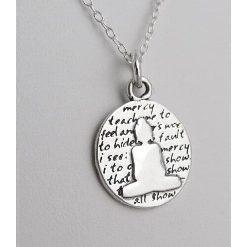 20pcs Inspirational Buddha Charm Necklace13mm