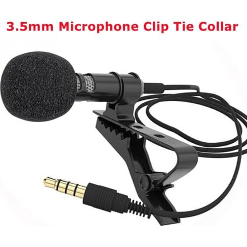 3.5 Mm Microphone Clip Tie Collar For Mobile Phone Speaking In Lecture Bracket Clip Vocal Audio Lapel Microphone